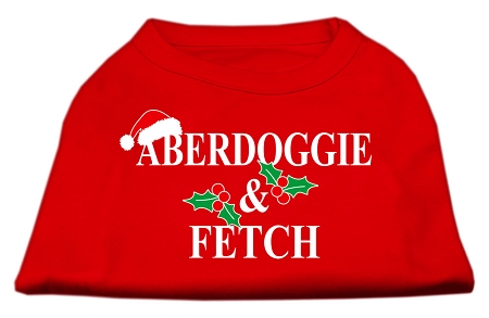 Aberdoggie Christmas Screen Print Shirt Red XS